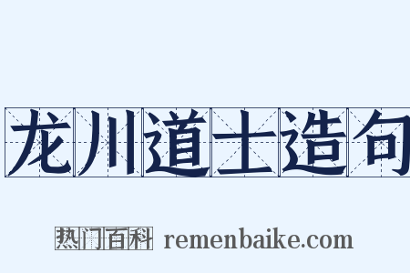龙川道士造句是什么意思的图片